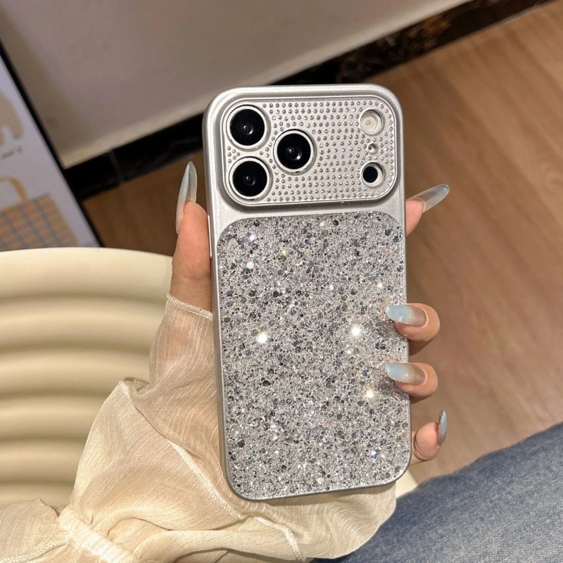 Phone Accessories Aesthetic - 글리터 다이아몬드 카메라 렌즈 대형 창