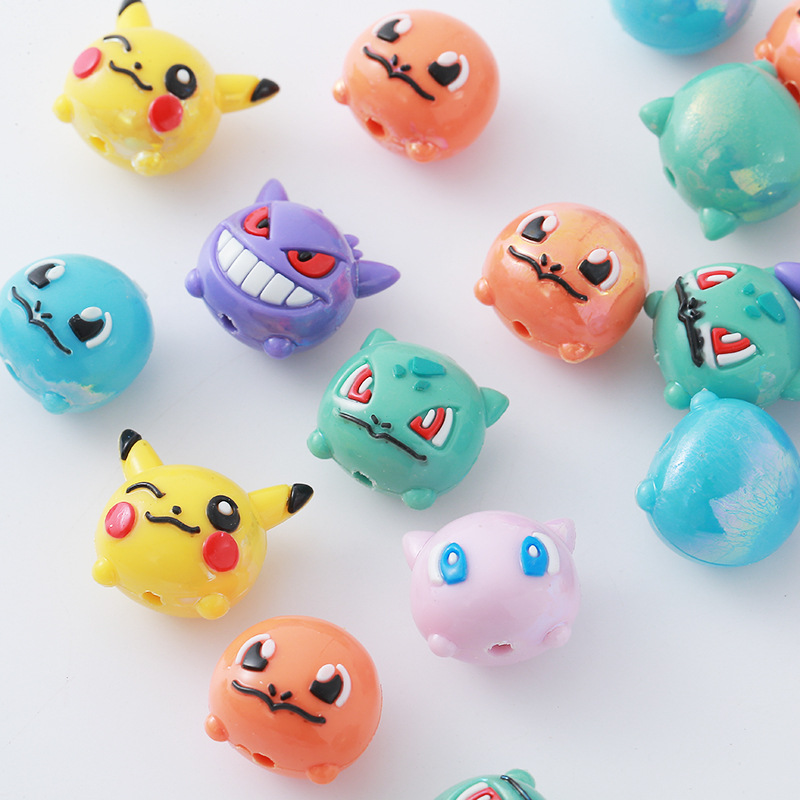 Phone Accessories Doll - 12pcs 포켓몬 비드 DIY 휴대 전화