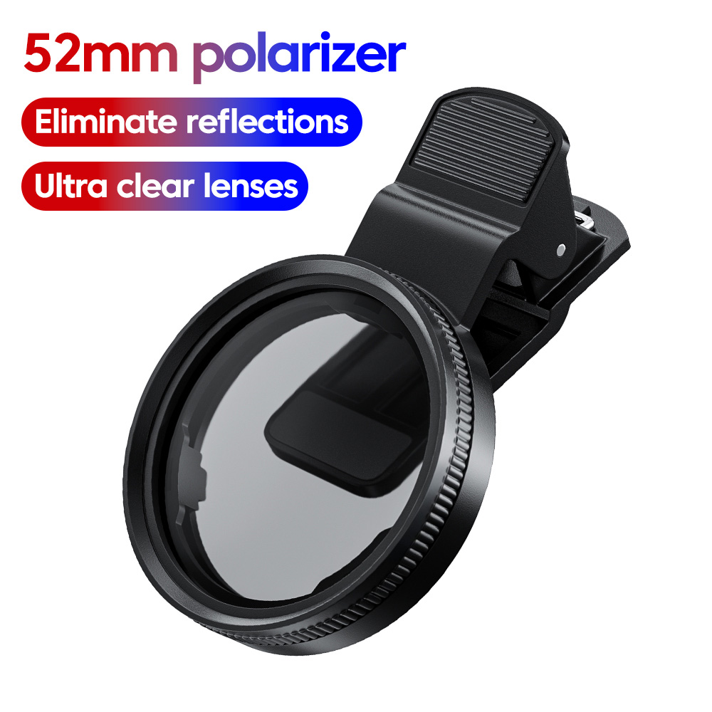 Lens Camera Clip - 52MM 원형 범용 휴대용 편광판 카메라