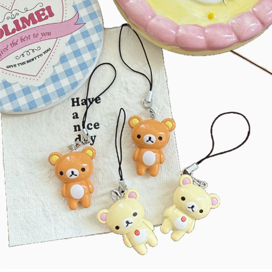 Phone Accessories Doll - 2개/세트 귀여운 리락쿠마 이지베어 키링 레이지베어