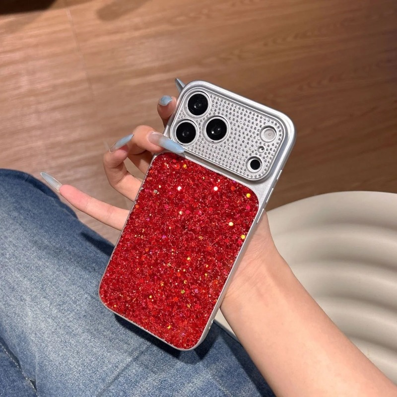 글리터 다이아몬드 카메라 렌즈 대형 창 휴대폰 케이스  - Phone Accessories Aesthetic 리뷰 및 가격