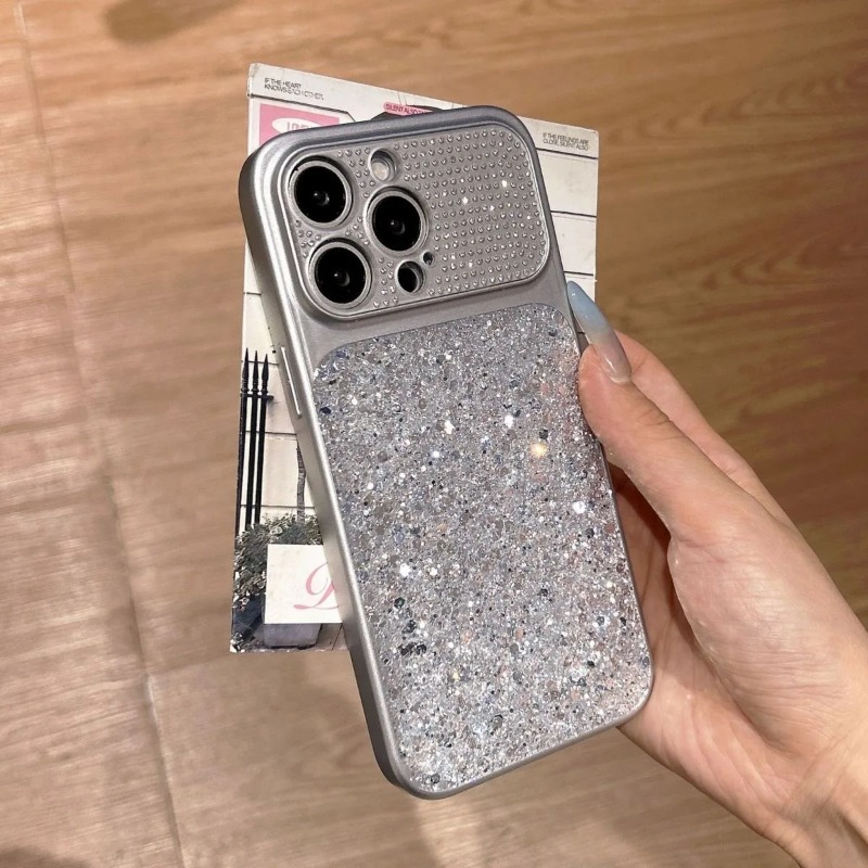 글리터 다이아몬드 카메라 렌즈 대형 창 휴대폰 케이스  - Phone Accessories Aesthetic 리뷰 및 가격