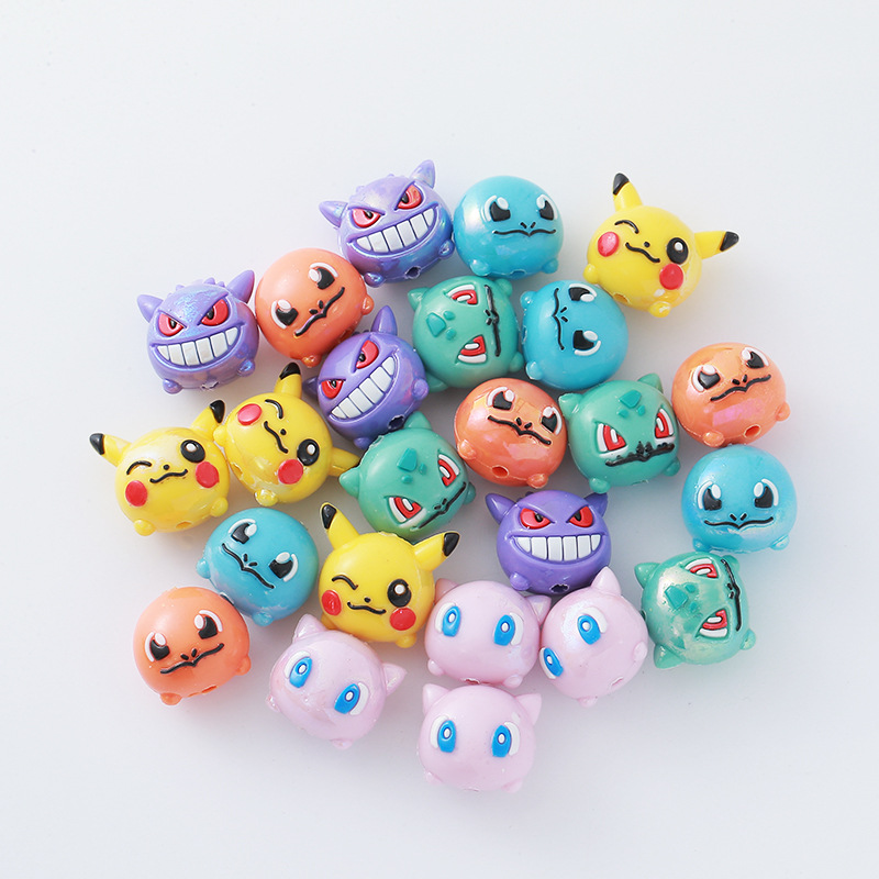 12pcs 포켓몬 비드 DIY 휴대 전화 스트랩 키 체 - Phone Accessories Doll 리뷰 및 가격