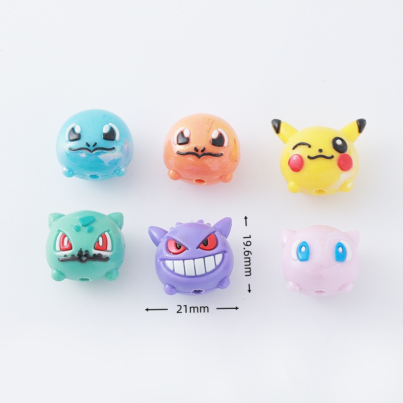 12pcs 포켓몬 비드 DIY 휴대 전화 스트랩 키 체 - Phone Accessories Doll 리뷰 및 가격
