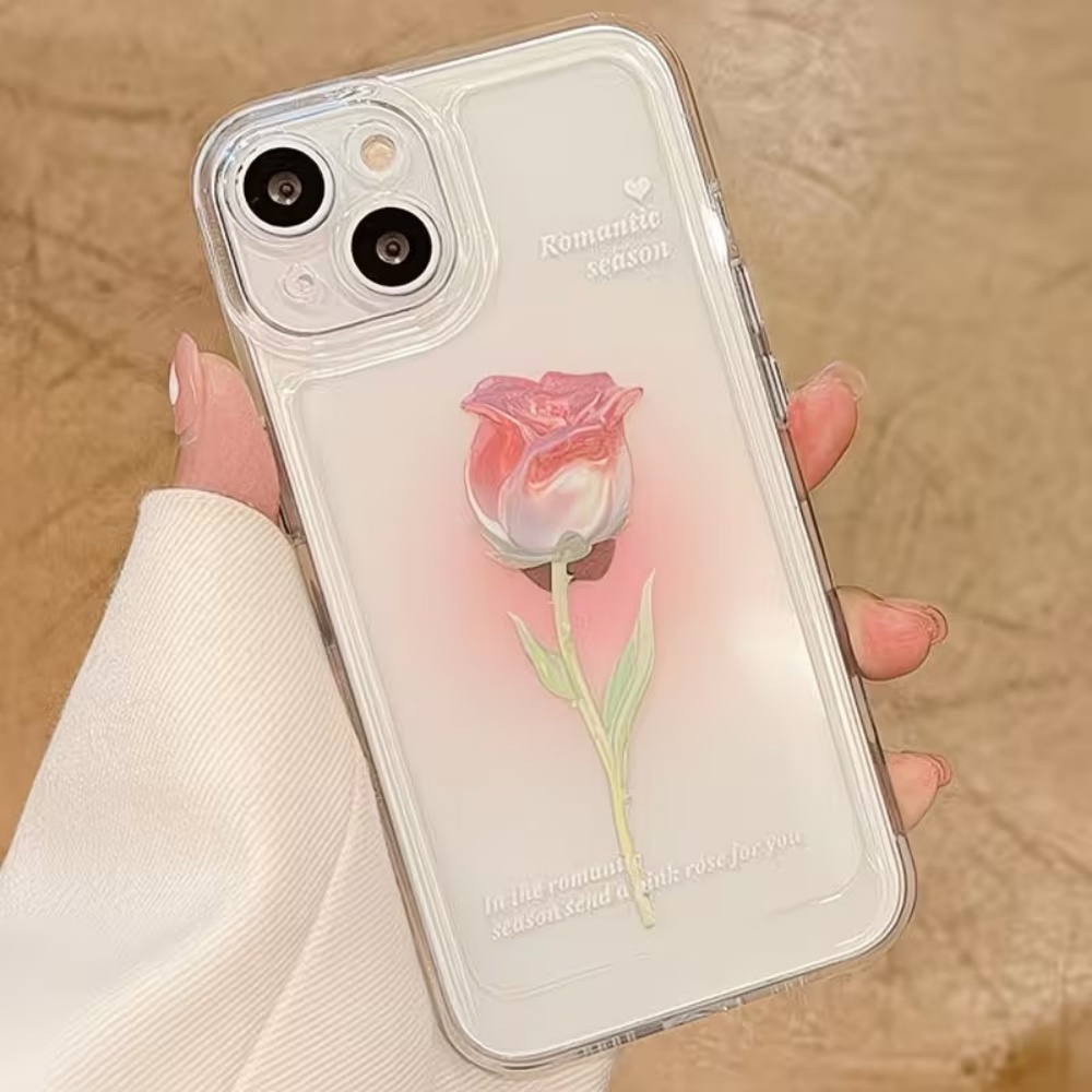 미적 감각의 수채화 장미 투명 폰 케이스 (아이폰 18 - Phone Accessories Aesthetic 리뷰 및 가격