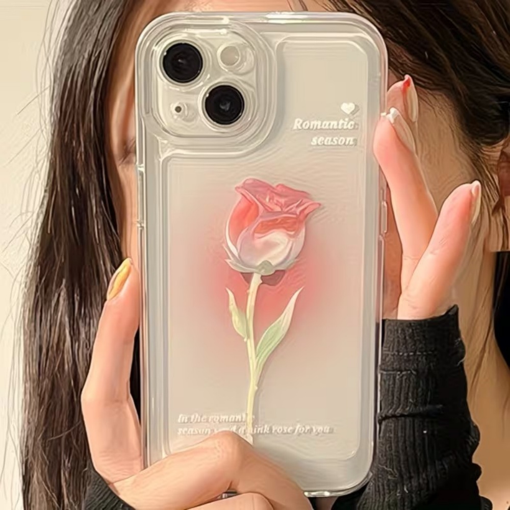 미적 감각의 수채화 장미 투명 폰 케이스 (아이폰 18 - Phone Accessories Aesthetic 리뷰 및 가격