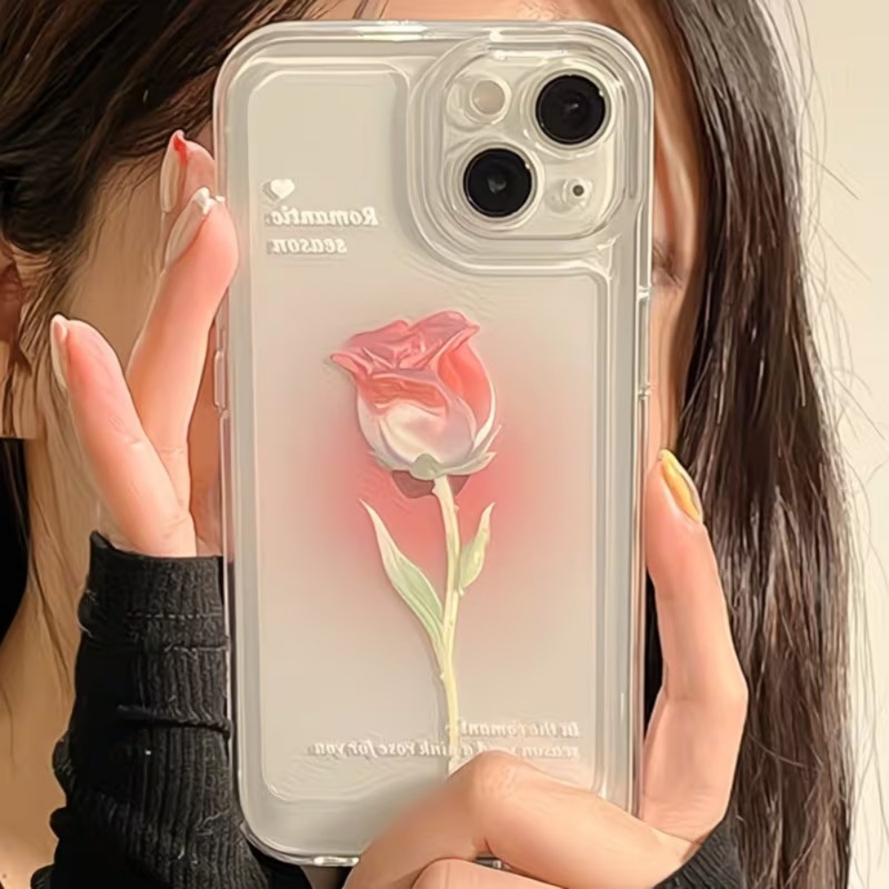 미적 감각의 수채화 장미 투명 폰 케이스 (아이폰 18 - Phone Accessories Aesthetic 리뷰 및 가격