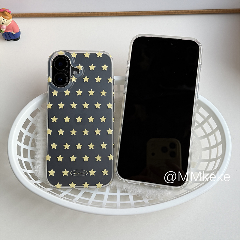 한국 인스 옐로우 & 화이트 스타즈 폰 케이스 아이폰  - Yellow Phone Accessories 리뷰 및 가격