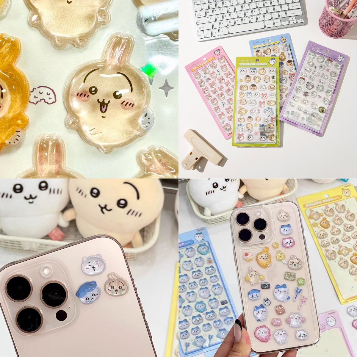 3D 릴리프 스티커 치이카와 감성 스티커 귀여운 DIY - Phone Accessories Aesthetic 리뷰 및 가격