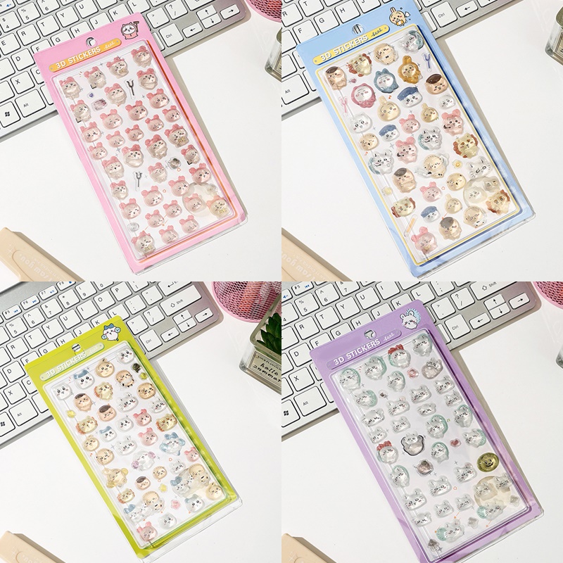 3D 릴리프 스티커 치이카와 감성 스티커 귀여운 DIY - Phone Accessories Aesthetic 리뷰 및 가격