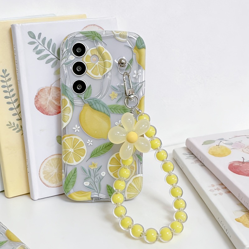 노란 레몬 꽃 끈 달린 폰 케이스 (삼성 갤럭시 S26 - Yellow Phone Accessories 리뷰 및 가격