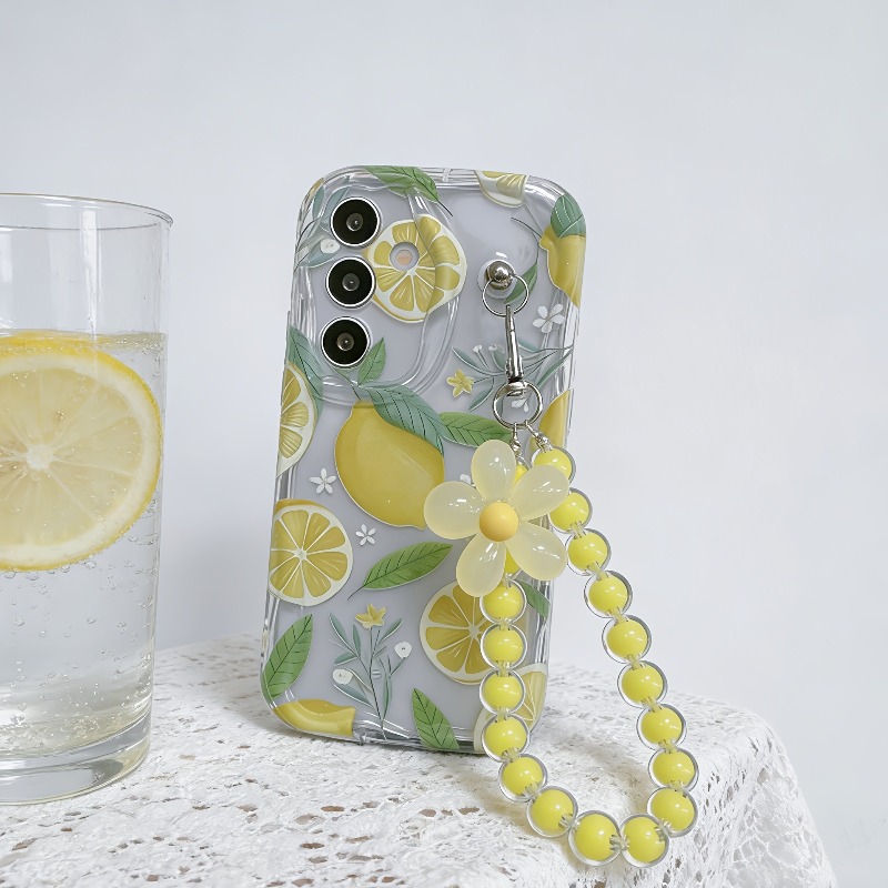 노란 레몬 꽃 끈 달린 폰 케이스 (삼성 갤럭시 S26 - Yellow Phone Accessories 리뷰 및 가격