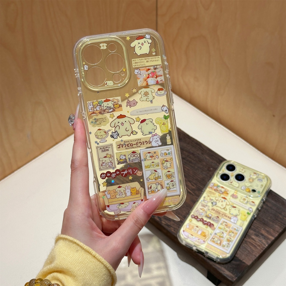 귀여운 노란색 별 반짝이 푸딩 강아지 아이폰 17 16 - Yellow Phone Accessories 리뷰 및 가격
