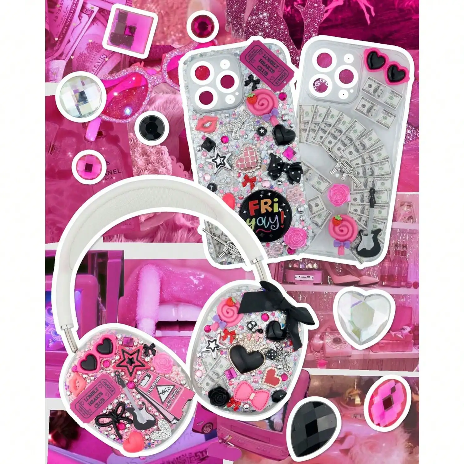 1050개 재활용 폰케이스 참 장식 키트, 케이스 커스 - Phone Accessories Aesthetic 리뷰 및 가격