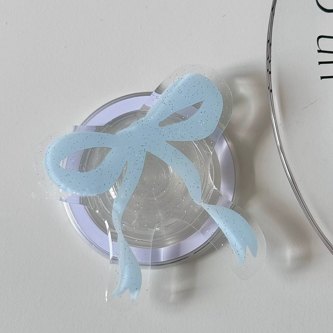인스타 스타일 글리터 보우 마그네틱 폰 그립 홀더 투명 - Phone Accessories Stand 리뷰 및 가격