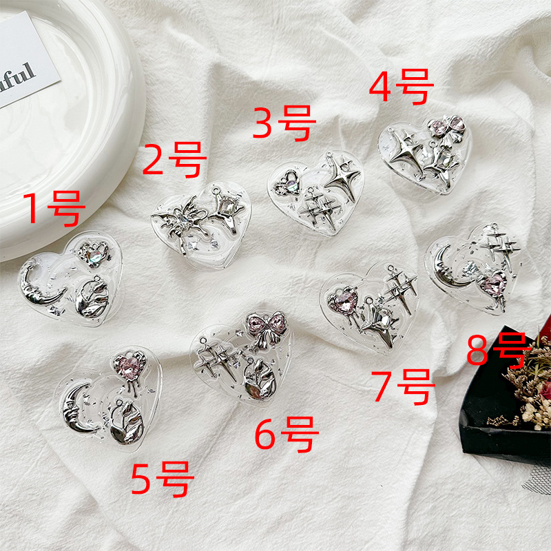 클리어 하트 폰 그립 홀더, 뒷면 접착식 Y2K 코케트 - Phone Accessories Stand 리뷰 및 가격