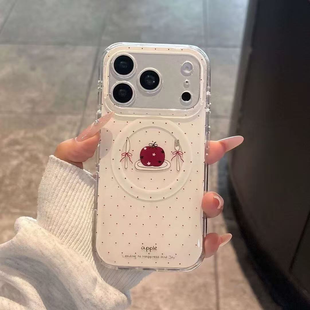 빈티지 레드 애플 폰 마그네틱 그립 접이식 에어백 브래 - Phone Accessories Stand 리뷰 및 가격