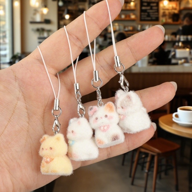 귀여운 만화 동물 고양이 펜던트 키체인, 가방, 이어폰 - Phone Accessories For Your Car 리뷰 및 가격