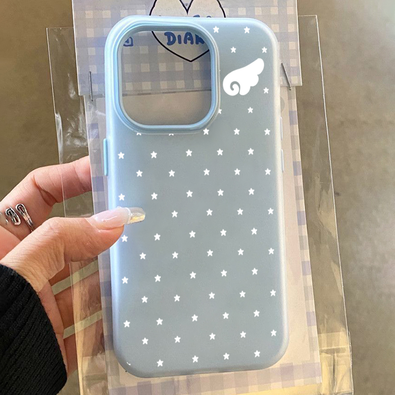 귀여운 한국 미학 스타 엔젤 날개 2IN1 폰 케이스  - Phone Accessories Aesthetic 리뷰 및 가격