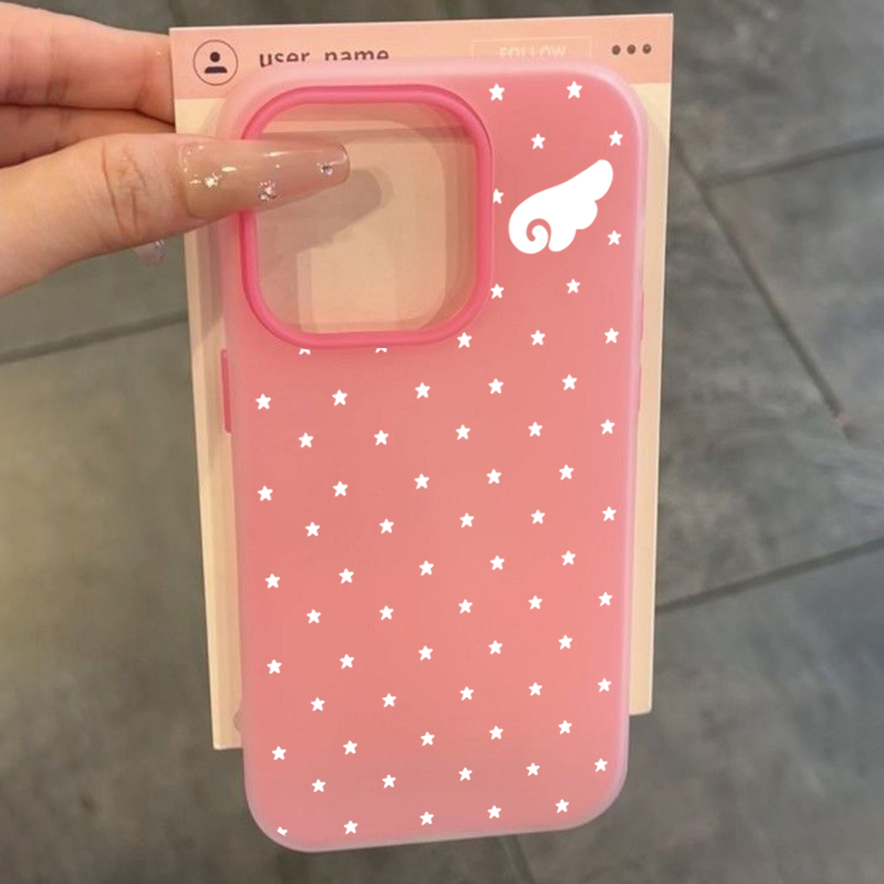 귀여운 한국 미학 스타 엔젤 날개 2IN1 폰 케이스  - Phone Accessories Aesthetic 리뷰 및 가격