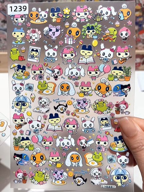 새로운 엠보싱 타마고치 방수 스티커, 귀여운 만화 DI - Phone Accessories Doll 리뷰 및 가격