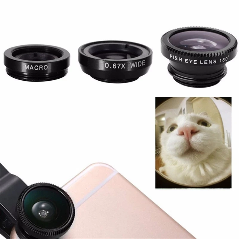 3 in 1 어안렌즈 0.67배 광각 줌렌즈 어안 매크 - Lens Camera Clip 리뷰 및 가격