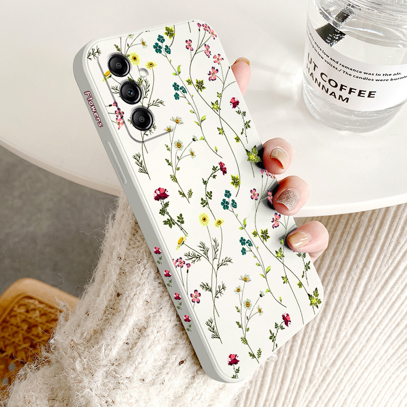 14 노란 해바라기 실리콘 전화 케이스 삼성 A14 A - Yellow Phone Accessories 리뷰 및 가격