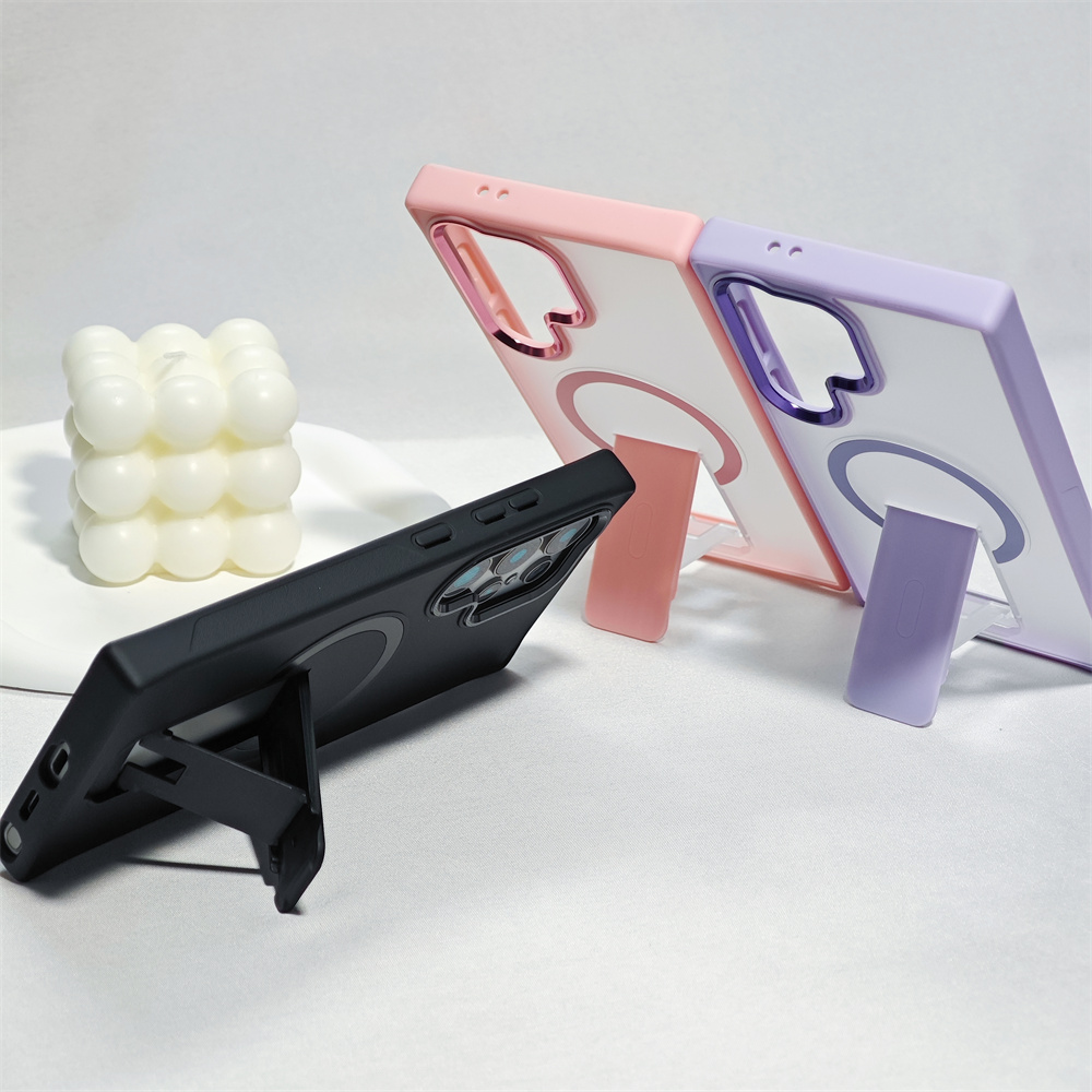 럭셔리 매트 마그세이프 폴딩 마그네틱 스탠드 폰 케이스 - Phone Accessories Stand 리뷰 및 가격