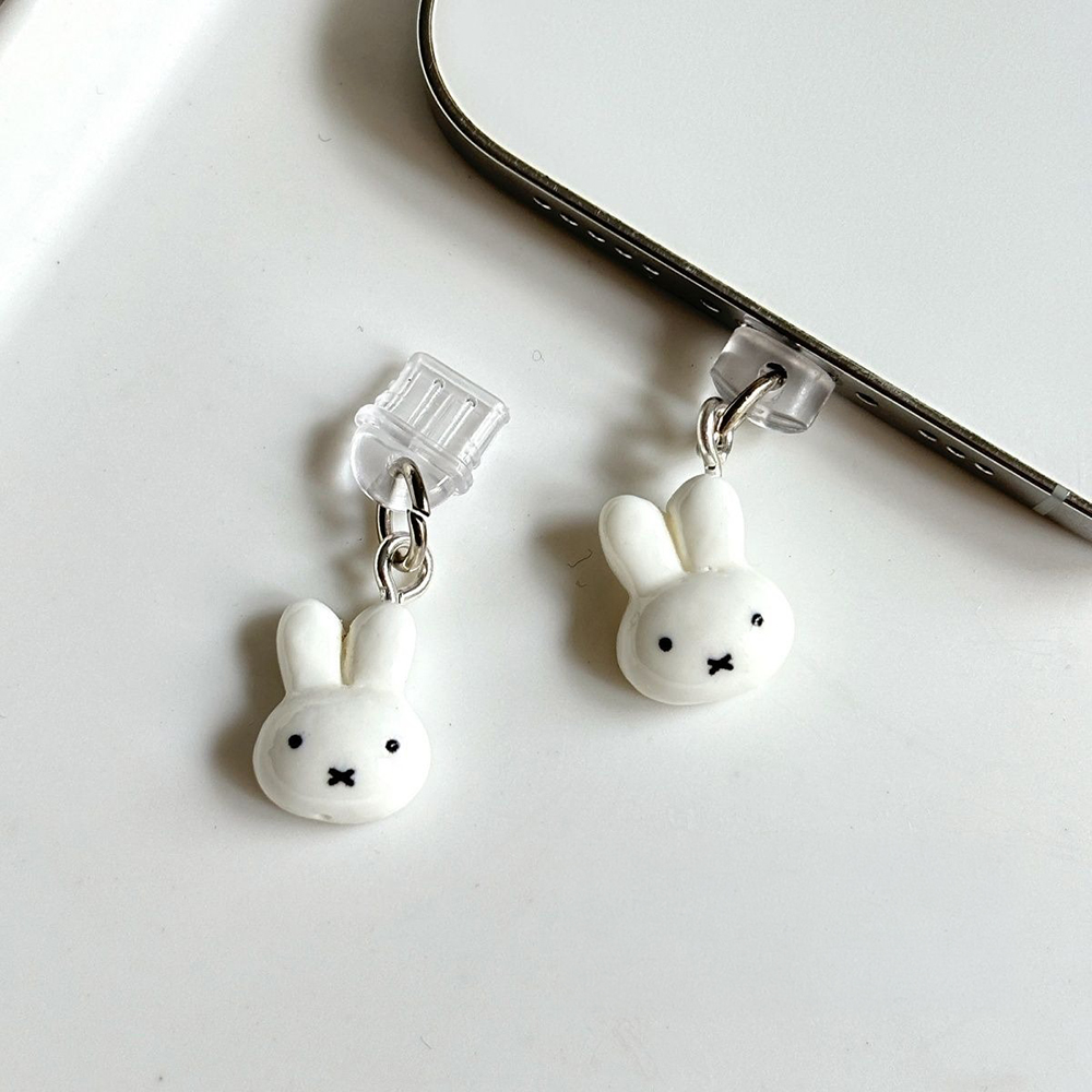 카와이 미피 폰 충전 포트 먼지 방지 플러그 귀여운 실 - Phone Accessories For Android 리뷰 및 가격