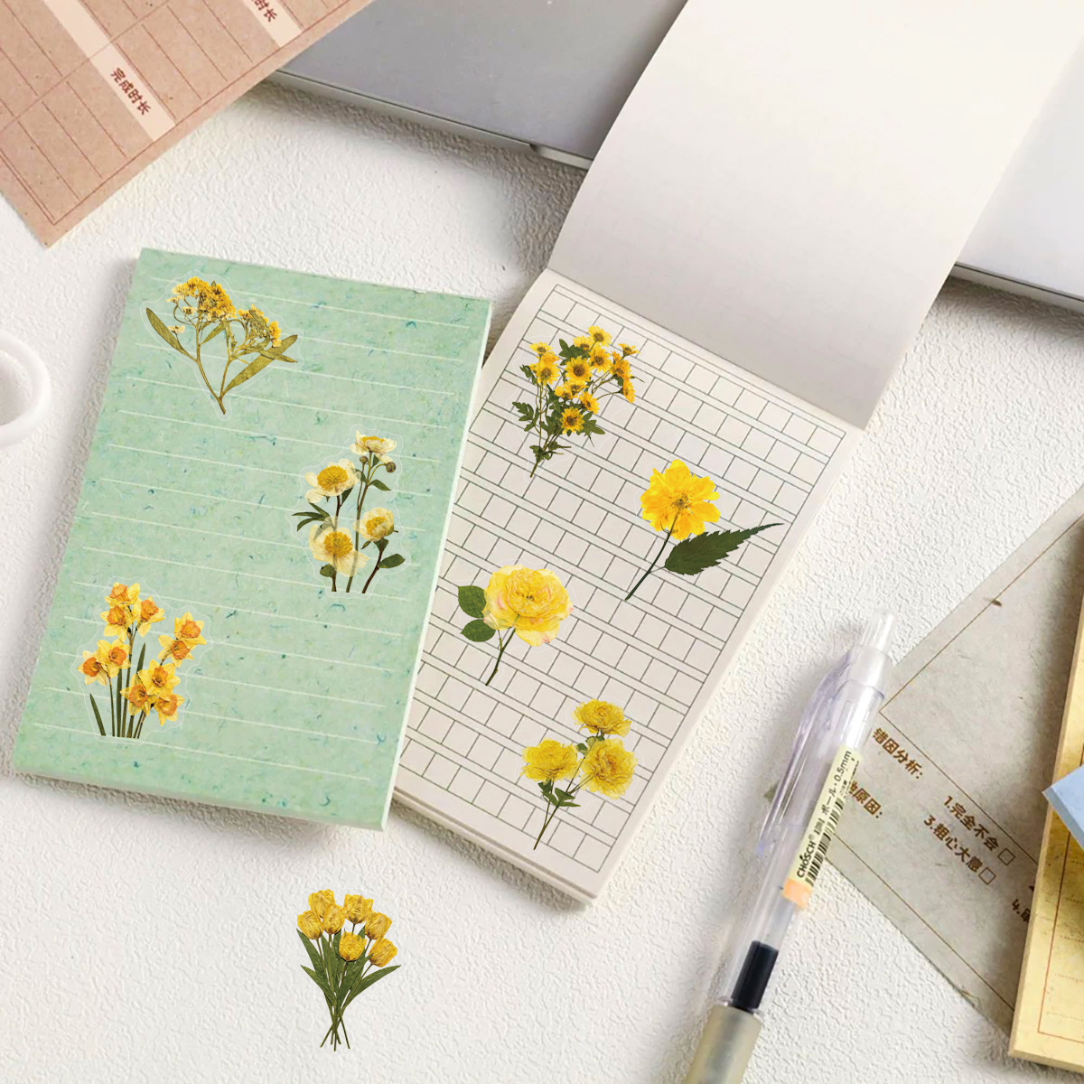 50Pcs 해바라기 투명 노란색 스티커 전화 케이스 노 - Yellow Phone Accessories 리뷰 및 가격
