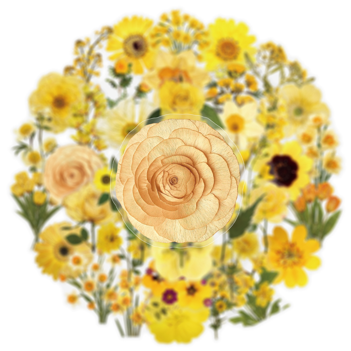 50Pcs 해바라기 투명 노란색 스티커 전화 케이스 노 - Yellow Phone Accessories 리뷰 및 가격