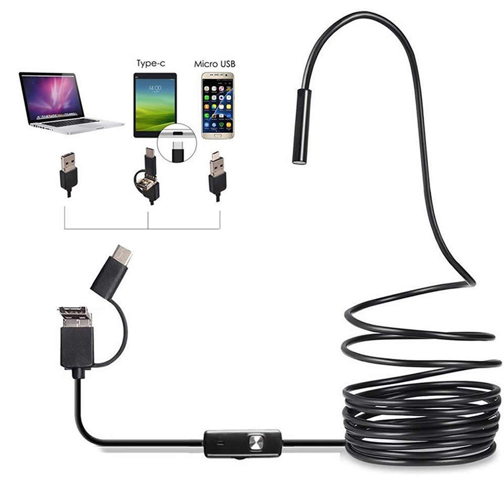 휴대 전화 용 내시경 카메라 소프트 와이어 USB 미니 - Phone Accessories For Android 리뷰 및 가격