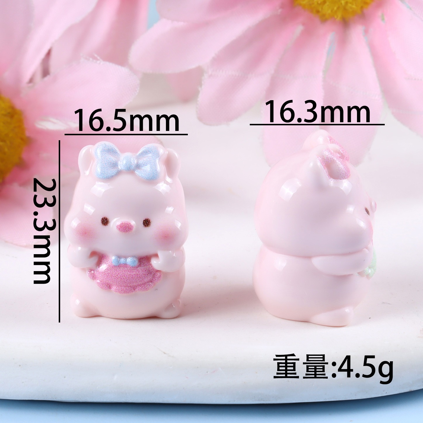 6PCS 혼합 귀여운 돼지 레진 참 플랫백 DIY 헤어 - Yellow Phone Accessories 리뷰 및 가격