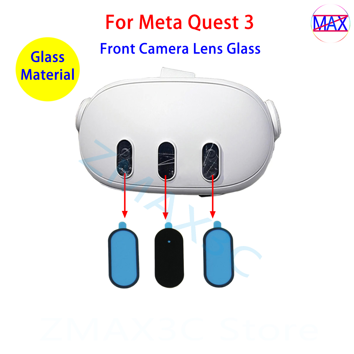 메타 퀘스트 3 VR 헤드셋 카메라 렌즈 유리 교체용, - Lens Camera Clip 리뷰 및 가격