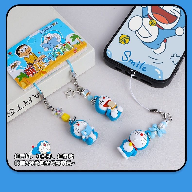 도라에몽 인형 키체인 창의적인 고양이 펜던트 폰줄 배낭 - Phone Accessories Doll 리뷰 및 가격