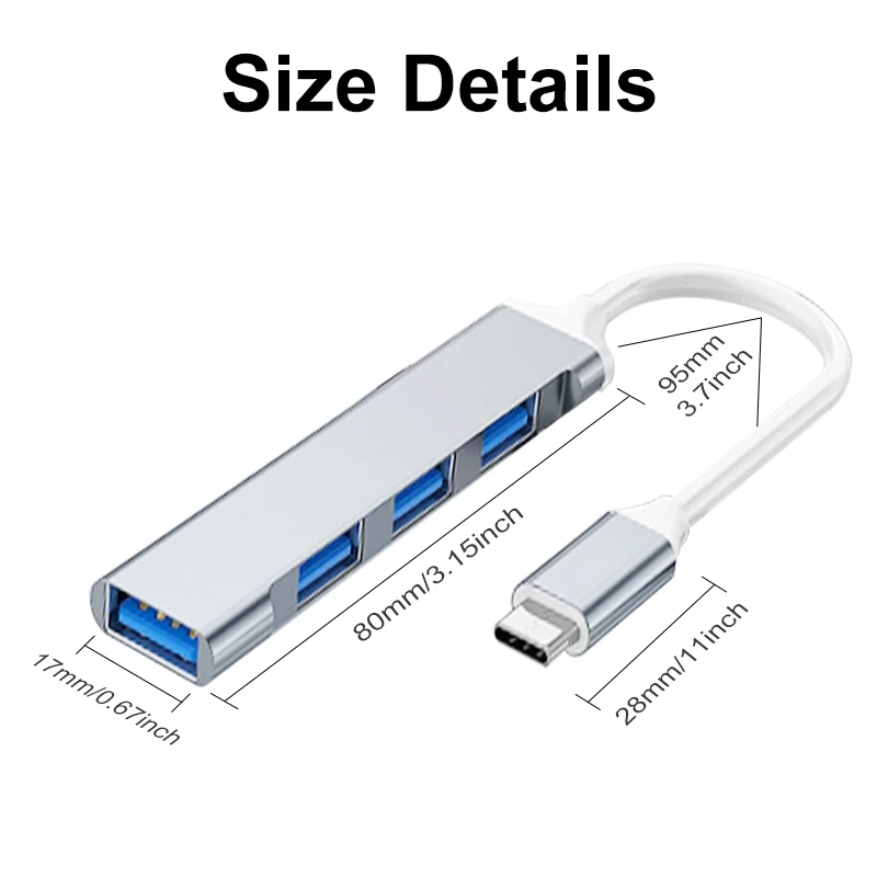 4 in 1 USB 3.0 허브 OTG 스플리터 어댑터 - Phone Accessories Distributor 리뷰 및 가격