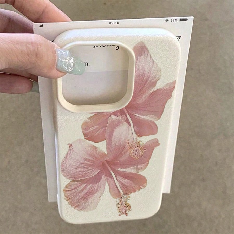 핑크 히비스커스 우아한 고급스러운 디자인 폰 케이스 ( - Phone Accessories Aesthetic 리뷰 및 가격