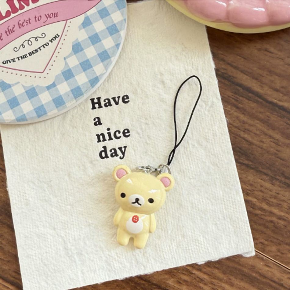 2개/세트 귀여운 리락쿠마 이지베어 키링 레이지베어 인 - Phone Accessories Doll 리뷰 및 가격