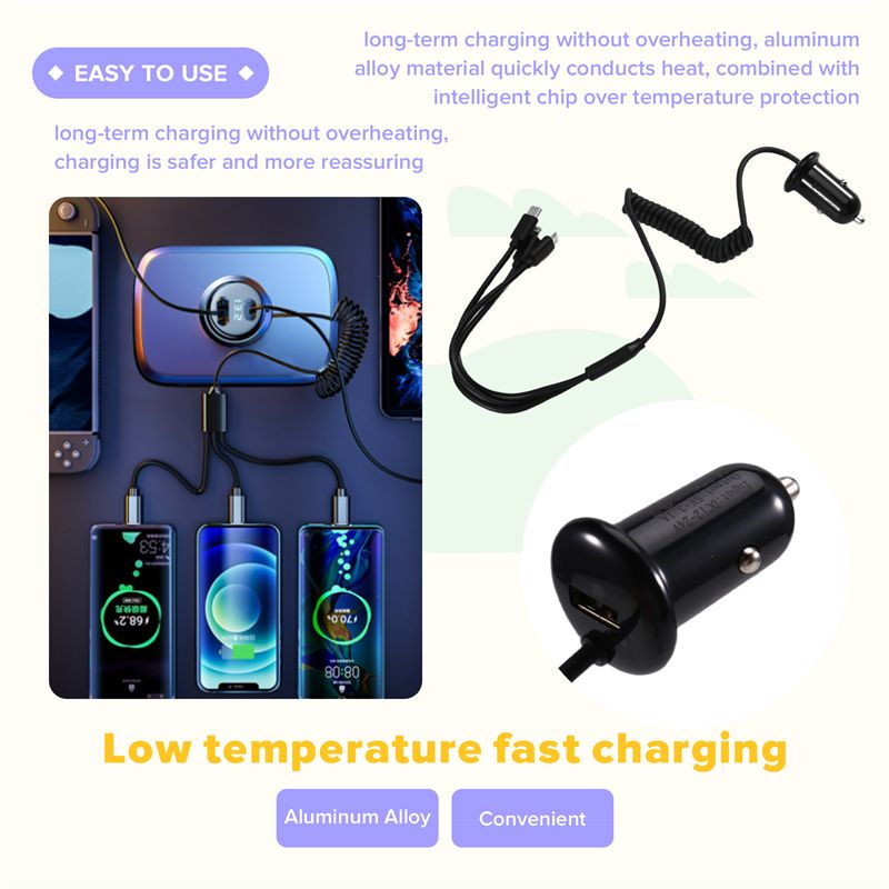 A80X-유니버설 폰 카 3 인터페이스 타입-C 충전  - Phone Accessories For Android 리뷰 및 가격